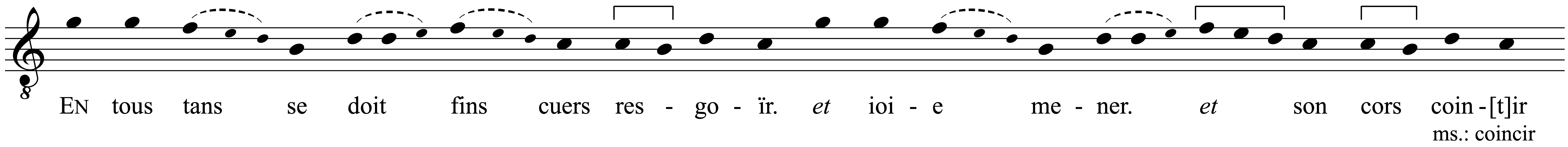 Work musical notation